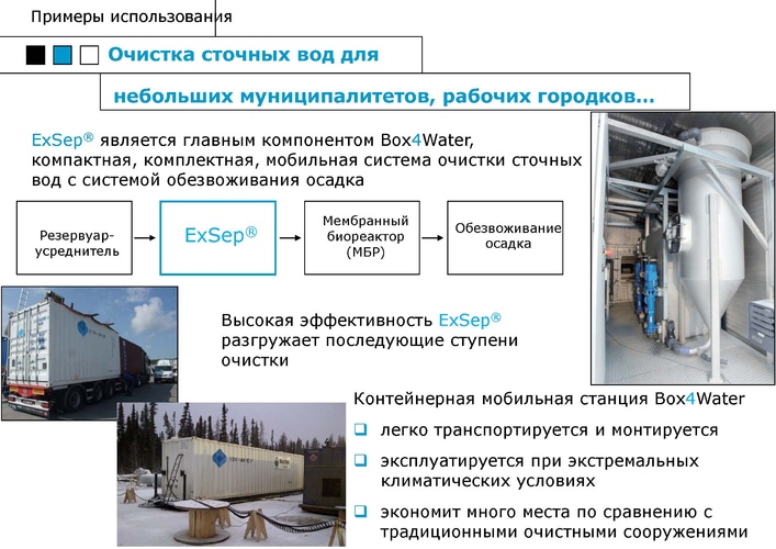 Очистка сточных вод для муниципалитетов